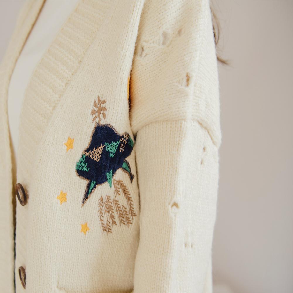 Celrot Embroidery Cardigan