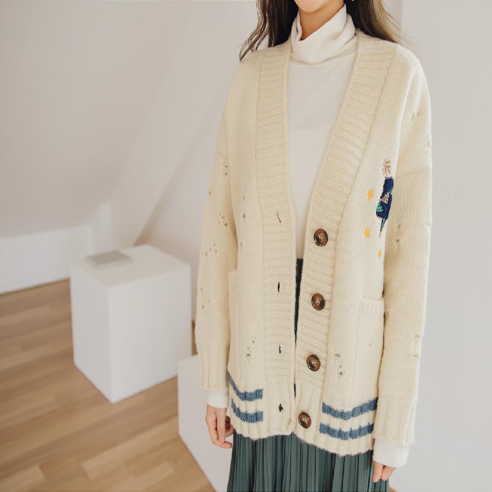 Celrot Embroidery Cardigan