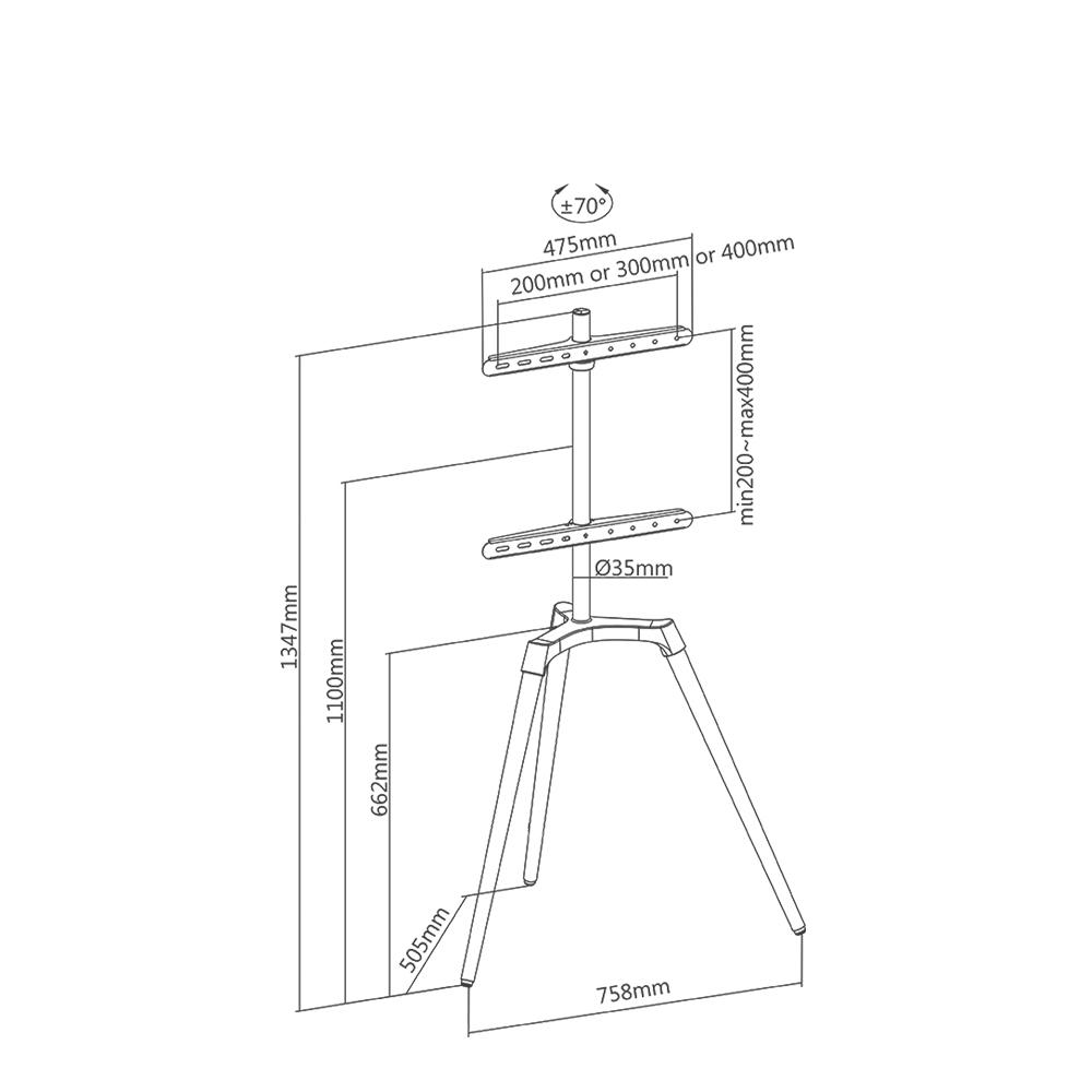 TV STAND Edge 3, Floor art stand, Easel stand EDGE 3