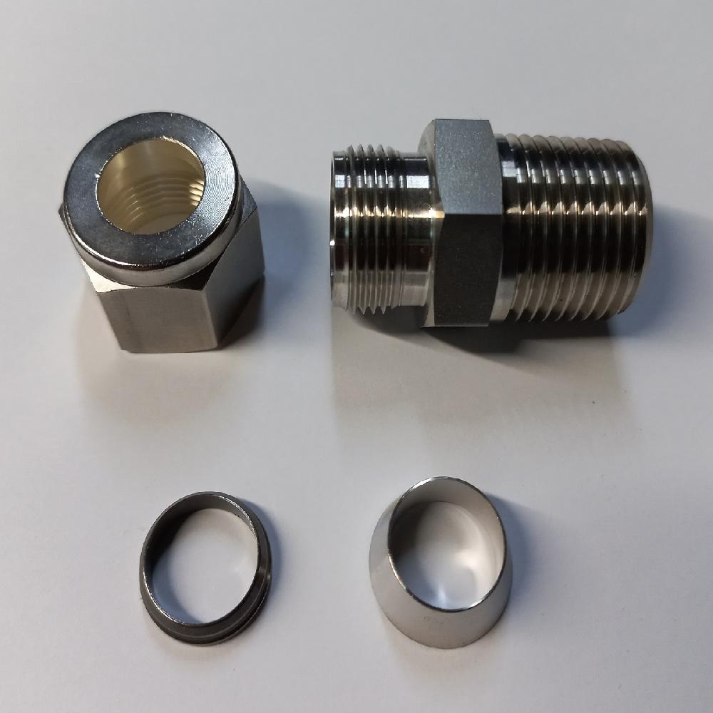MALE CONNECTOR -  INCH SIZE,  MALE NPT : TUBE FITTINGS (LOK-FITTINGS)