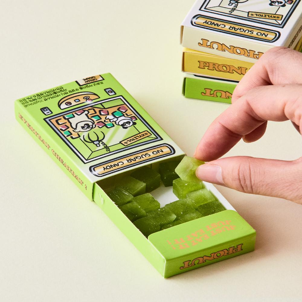 PRONUT Sugar-Free Xylitol Candy (6 flaovrs : original, peppermint, green grape, lemon, cola, peach)