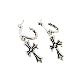full image 925 Silver Vintage Cross Jimin Ring Earrings