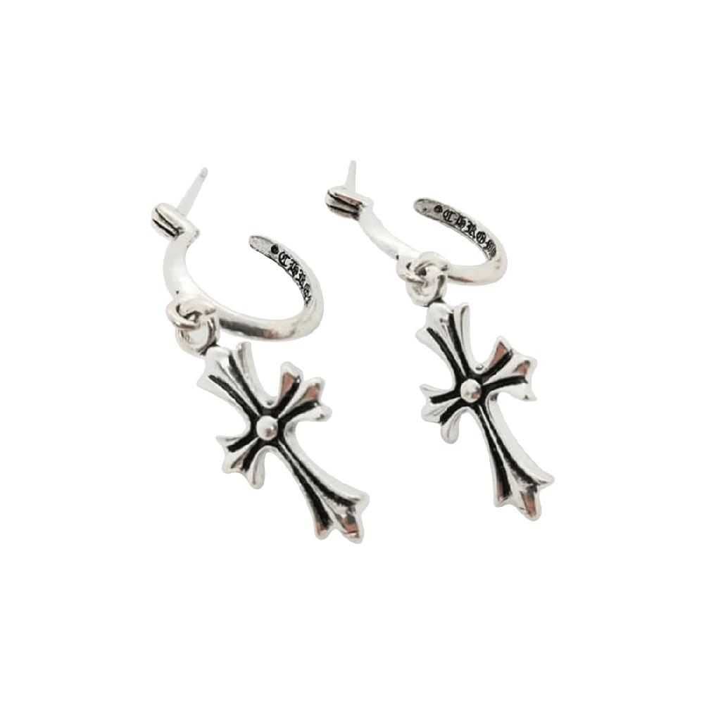 925 Silver Vintage Cross Jimin Ring Earrings