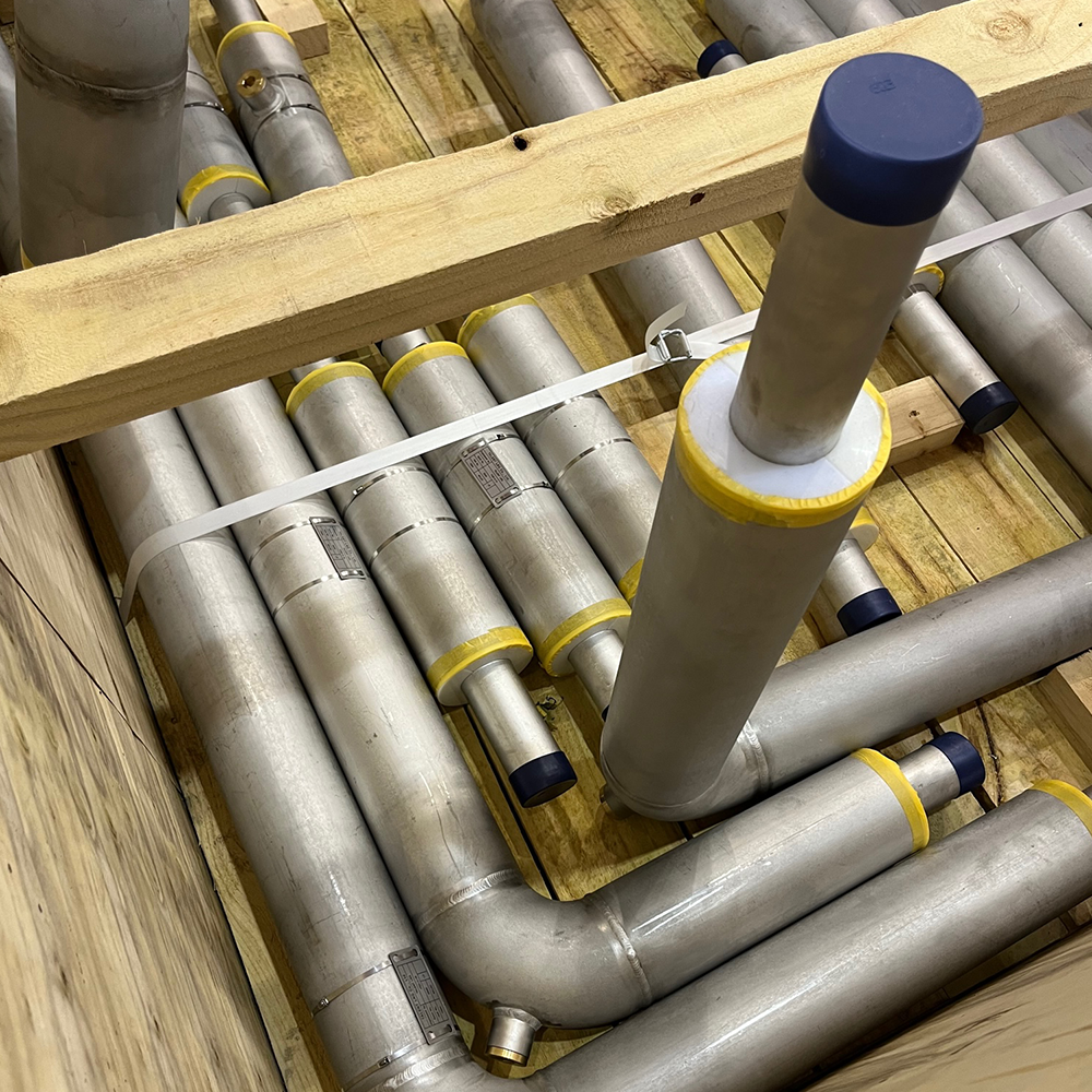 Double wall piping Vacuum insulated piping